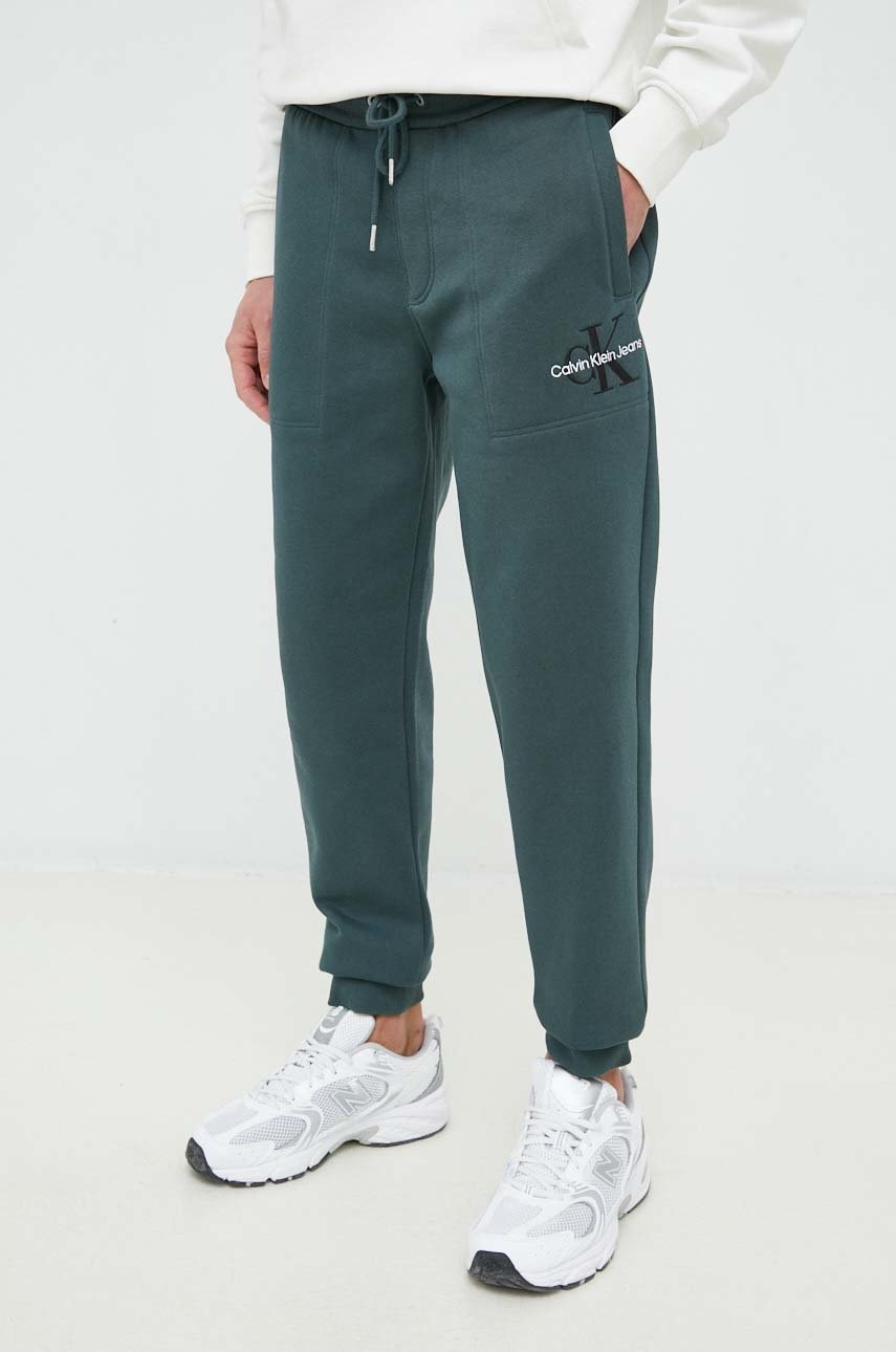 

Панталони Calvin Klein Jeans в бежово, Зелен