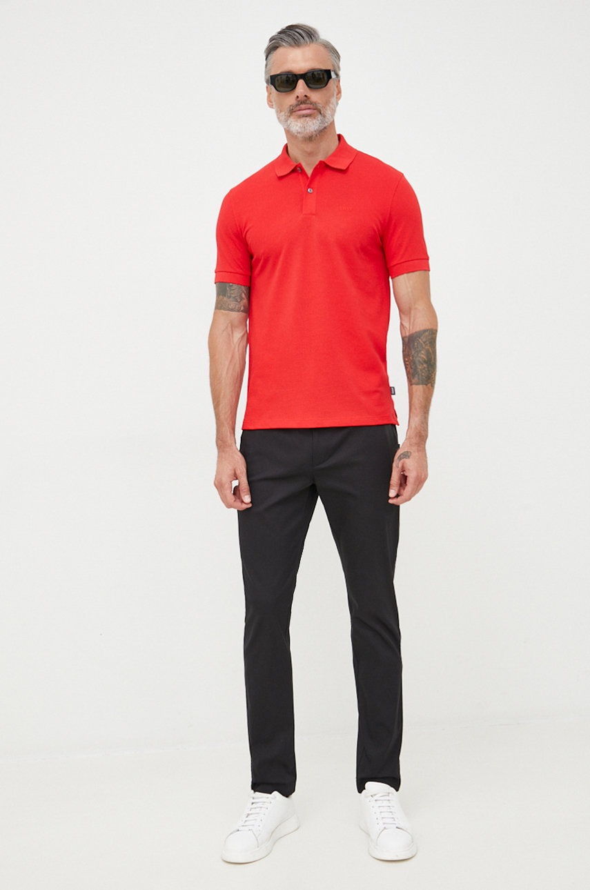 

Штани BOSS Boss Athleisure чоловічі колір чорний фасон chinos