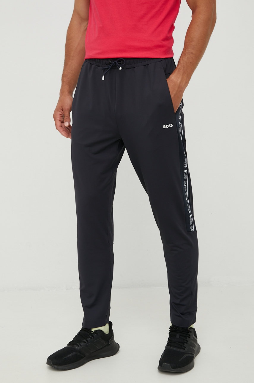 

Спортен панталон BOSS Boss Athleisure в тъмносиньо с принт, Тъмносин