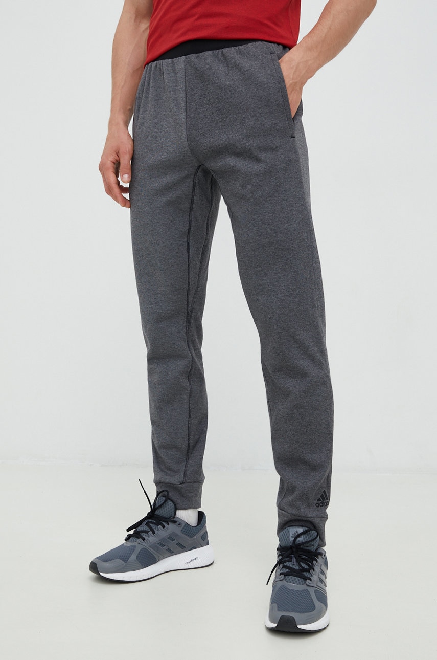 adidas Performance pantaloni de trening Yoga Studio barbati, culoarea negru, melanj
