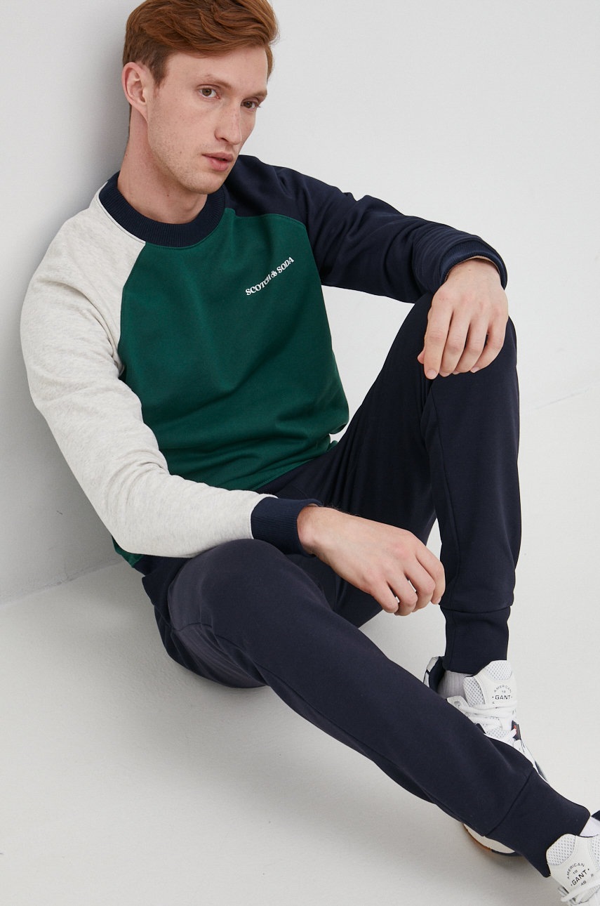 

Хлопковые спортивные штаны PS Paul Smith мужские цвет синий однотонные