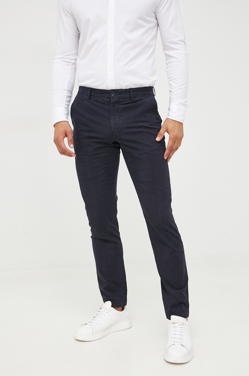 PS Paul Smith pantaloni barbati, culoarea albastru marin, drept