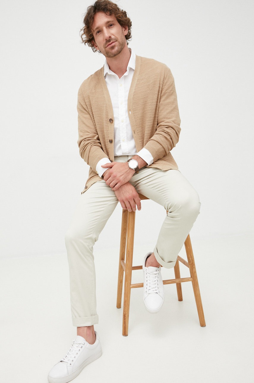 

Брюки Polo Ralph Lauren мужские цвет бежевый фасон chinos