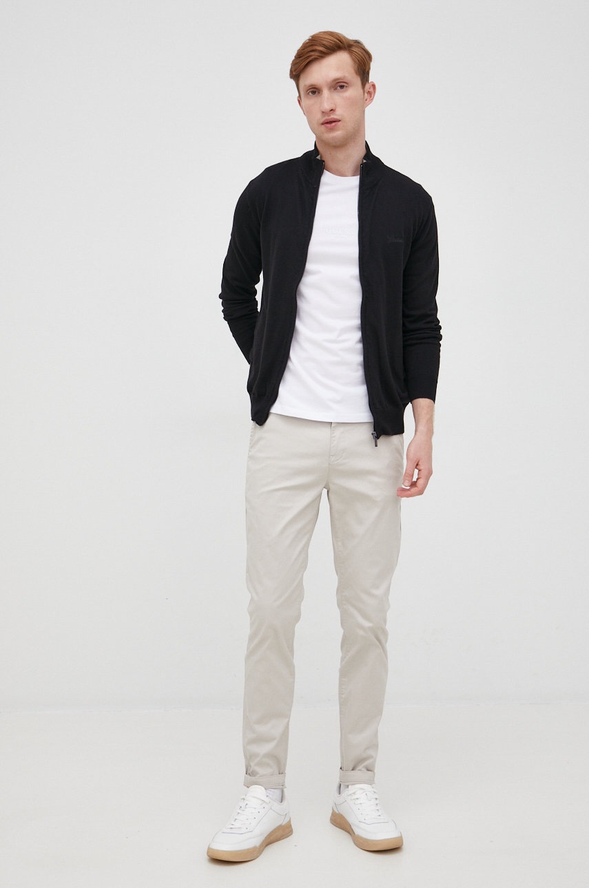 

Брюки Scotch & Soda мужские цвет бежевый фасон chinos