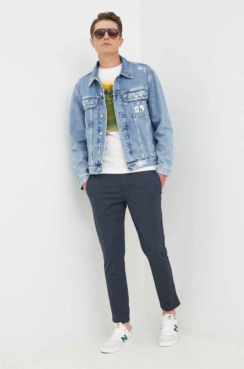 

Брюки Pepe Jeans мужские цвет синий прямое
