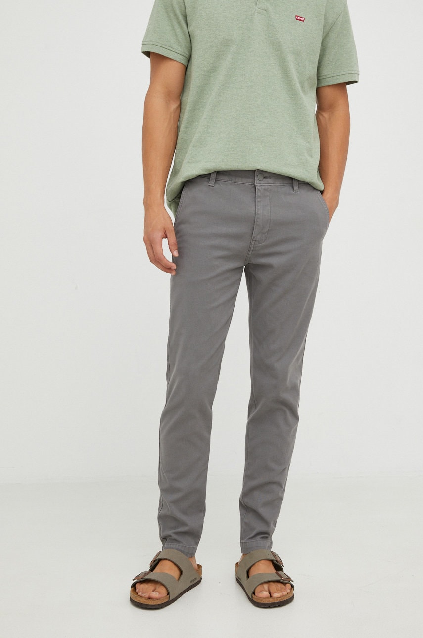 Levi's Pantaloni Barbati, Culoarea Gri, Cu Fason Chinos