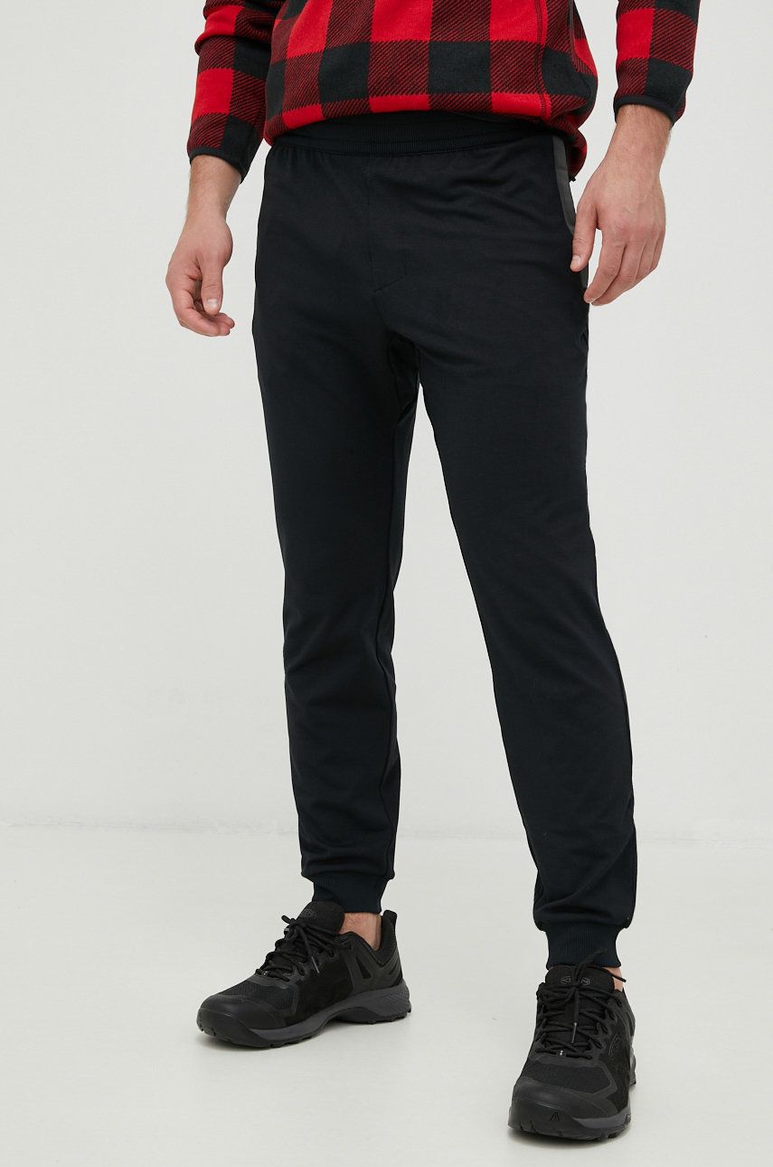 Columbia pantaloni de trening barbati, culoarea negru, neted answear.ro