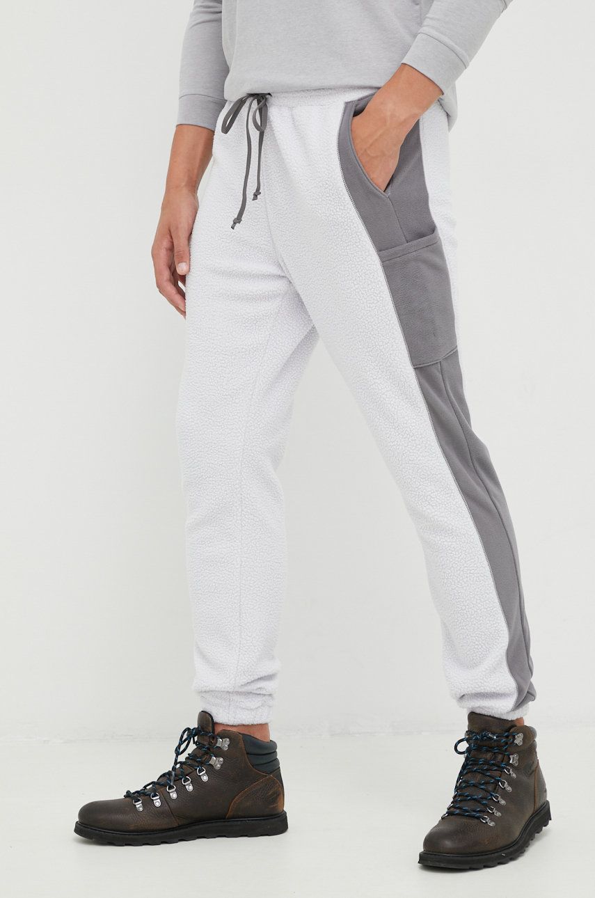 Columbia pantaloni de trening barbati, culoarea gri, neted