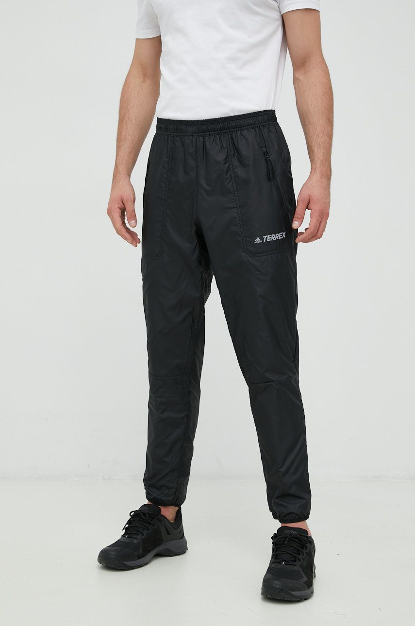 adidas TERREX pantaloni de exterior Multi barbati, culoarea negru, drept