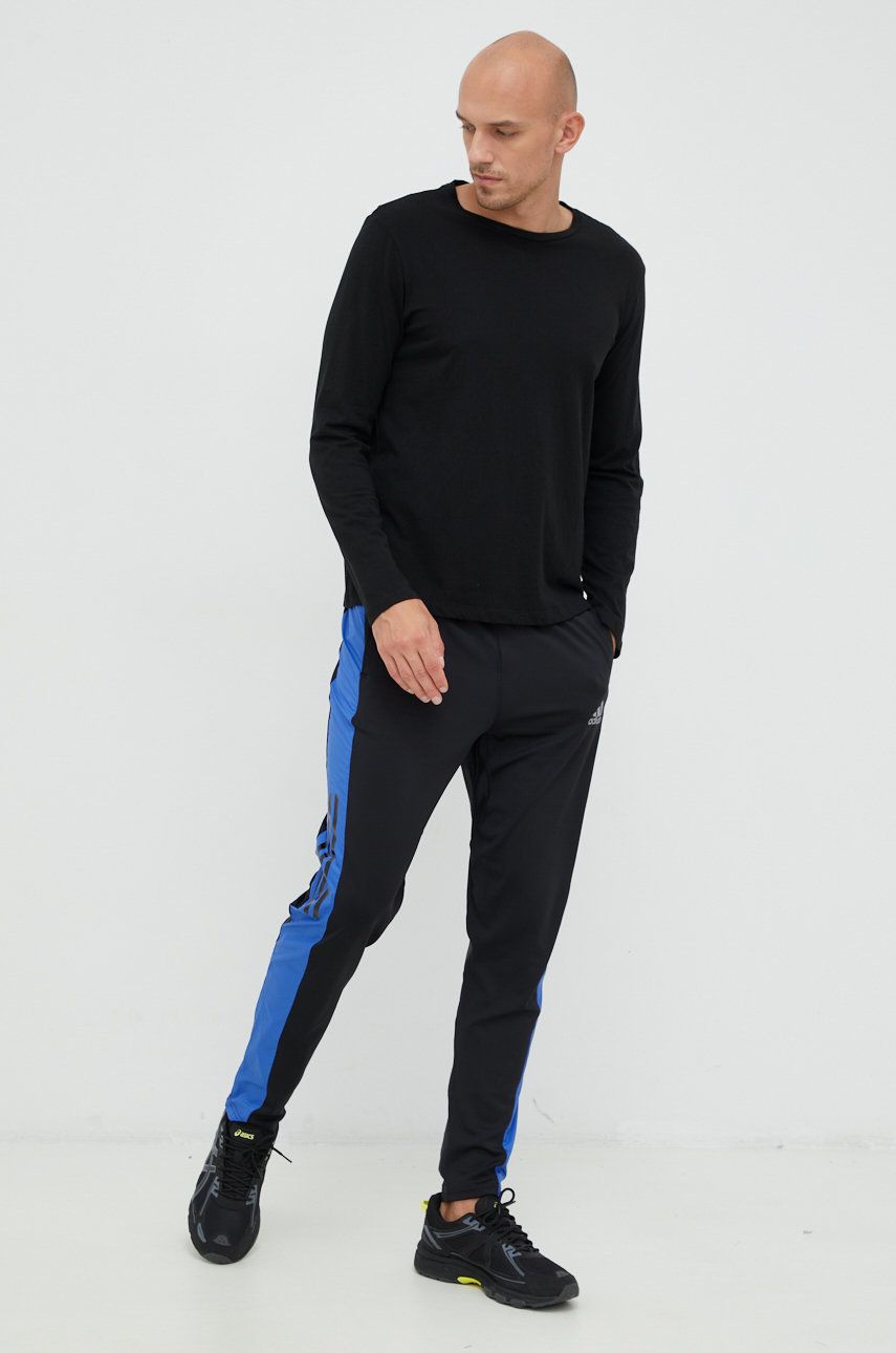 Levně Běžecké kalhoty adidas Performance černá barva
