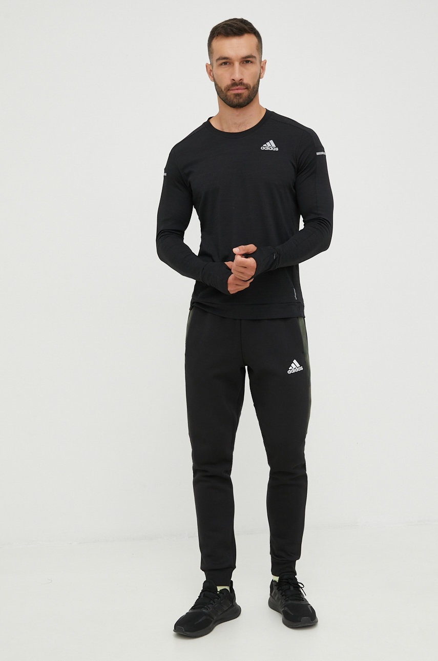 

Спортивні штани adidas чоловічі колір чорний однотонні