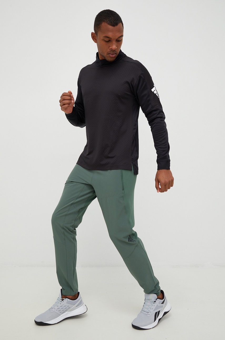 

Штани для тренувань adidas Performance D4t чоловічі колір зелений однотонні