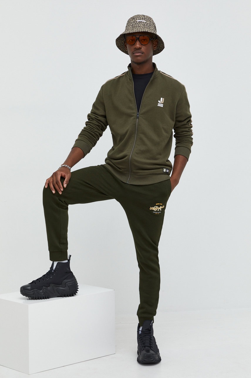 

Спортивні штани Produkt by Jack & Jones чоловічі колір зелений з принтом