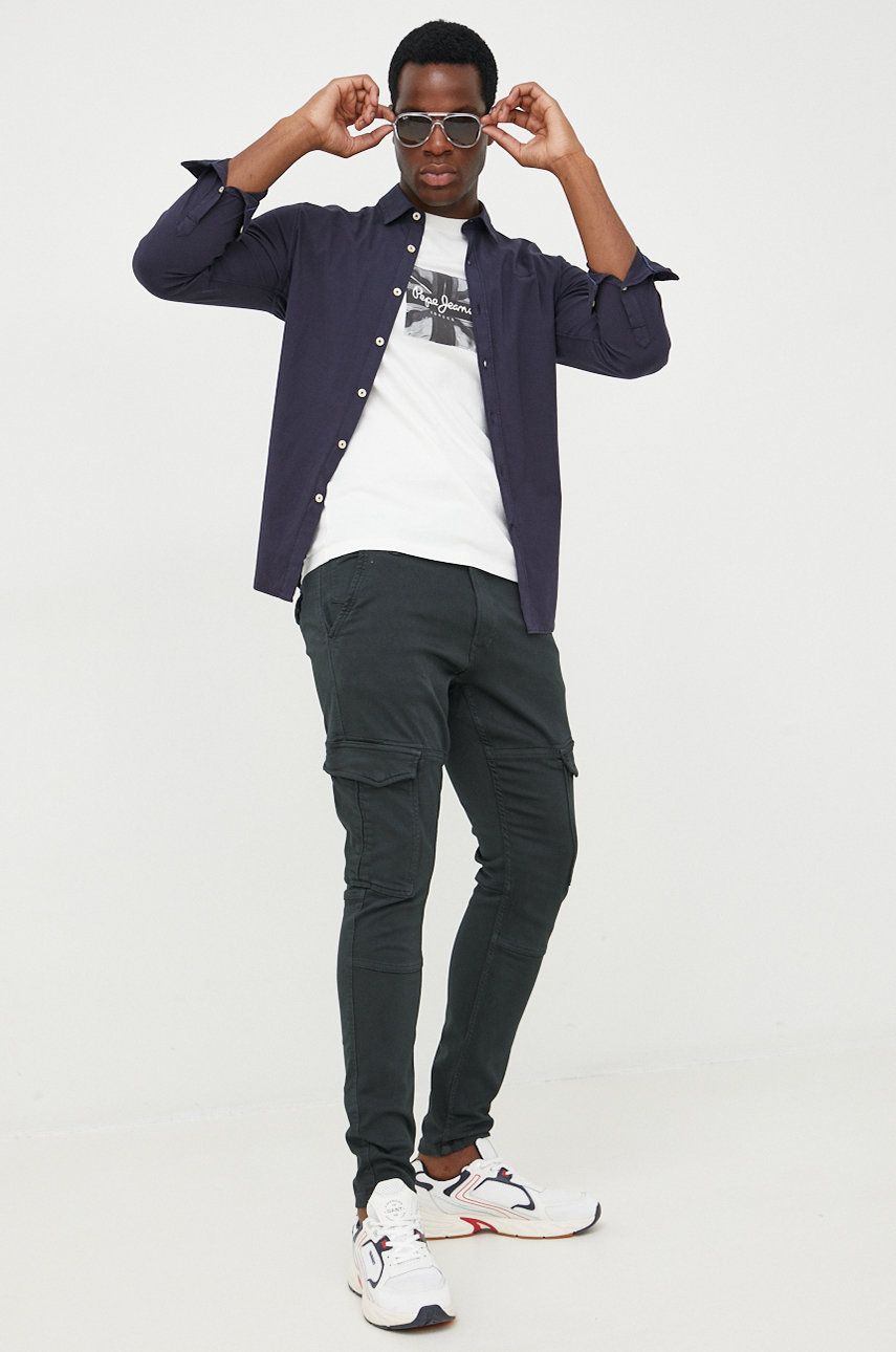 Pepe Jeans spodnie męskie kolor czarny proste