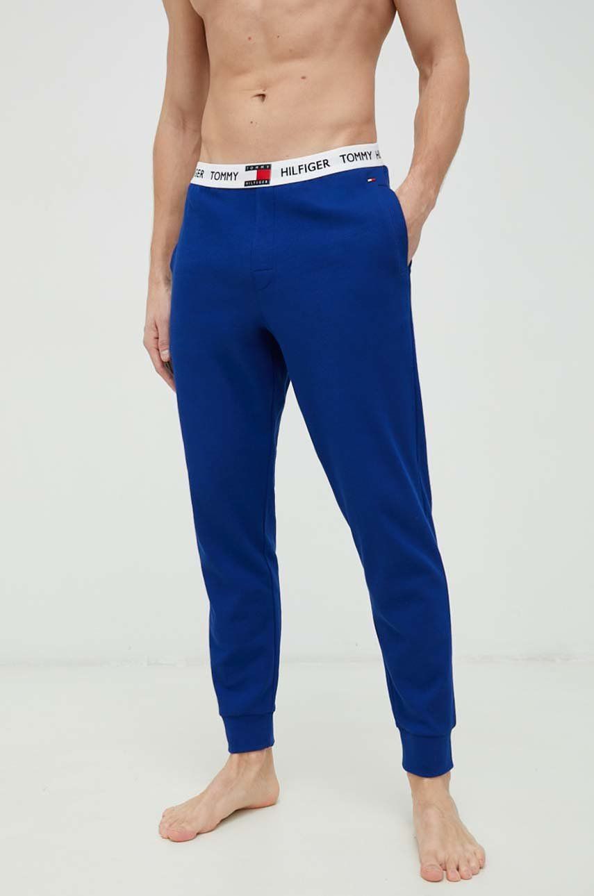 Pyžamové kalhoty Tommy Hilfiger pánské, tmavomodrá barva - námořnická modř -  97% Bavlna