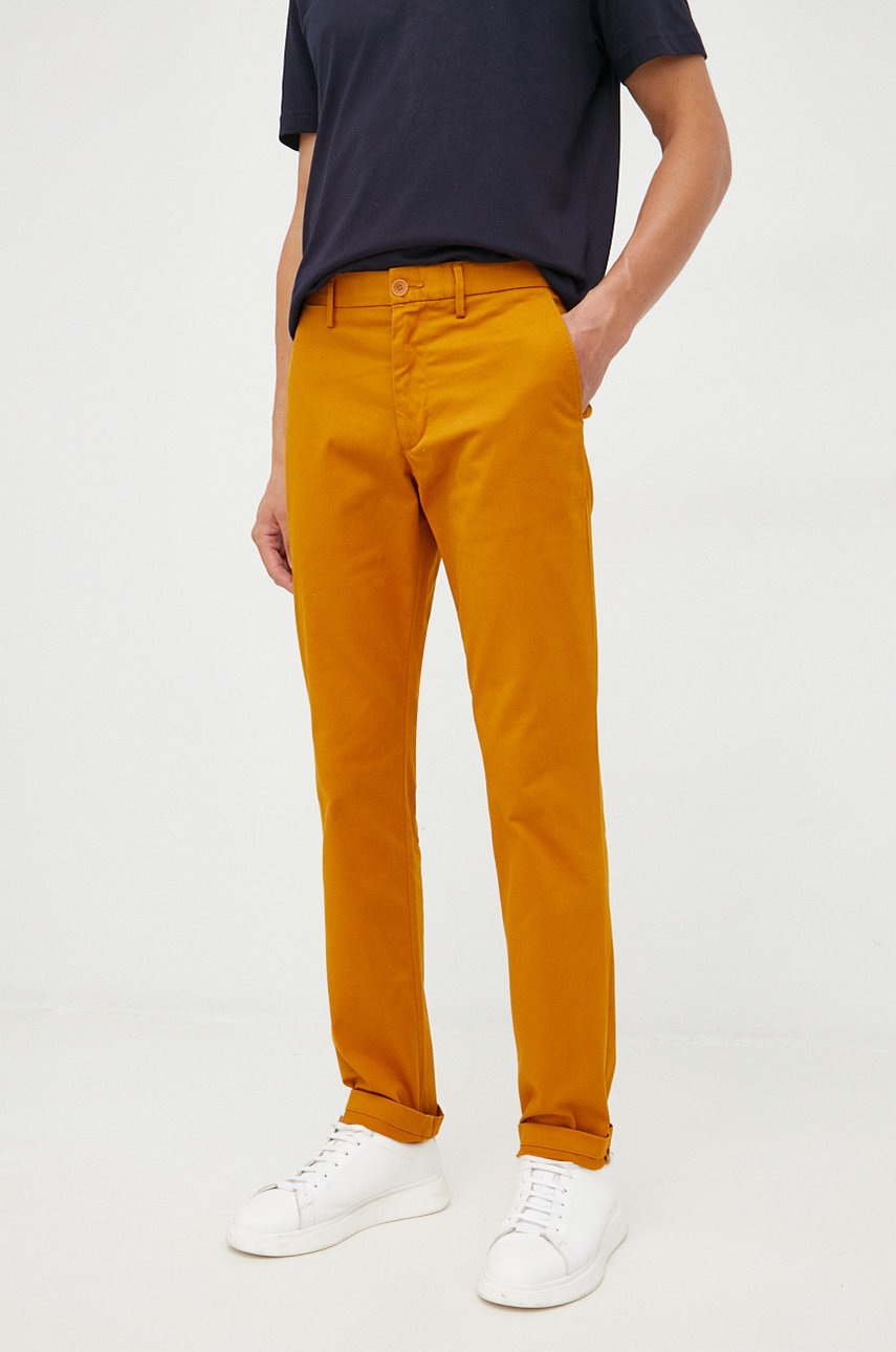 

Штани Tommy Hilfiger чоловічі колір коричневий фасон chinos