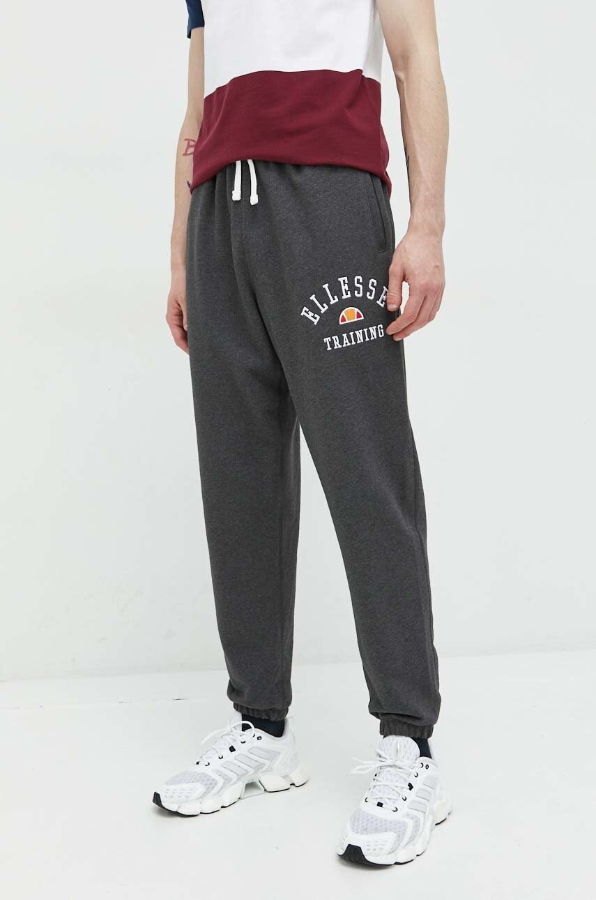 Ellesse pantaloni de trening barbati, culoarea gri, cu imprimeu