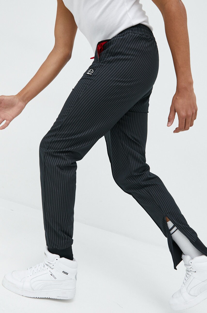 Ellesse pantaloni x leonardo servadio barbati, culoarea negru