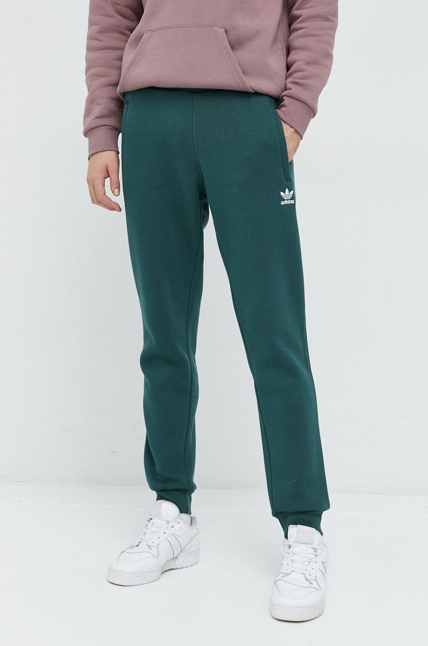 Adidas Originals Pantaloni De Trening Barbati, Culoarea Verde, Cu Imprimeu