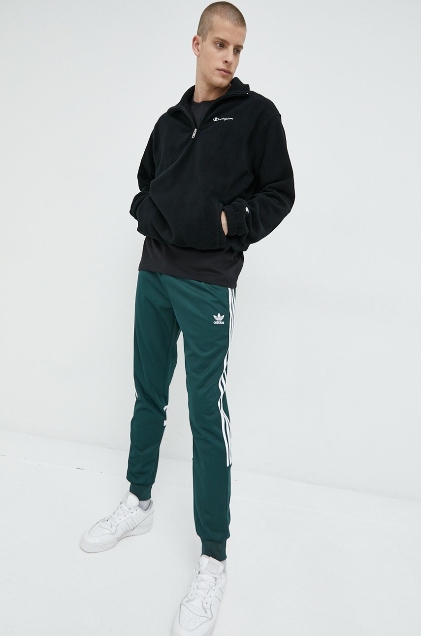 

Спортивні штани adidas Originals чоловічі колір зелений з аплікацією