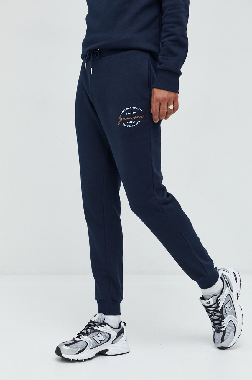 

Спортен панталон Produkt by Jack & Jones в тъмносиньо с принт, Тъмносин
