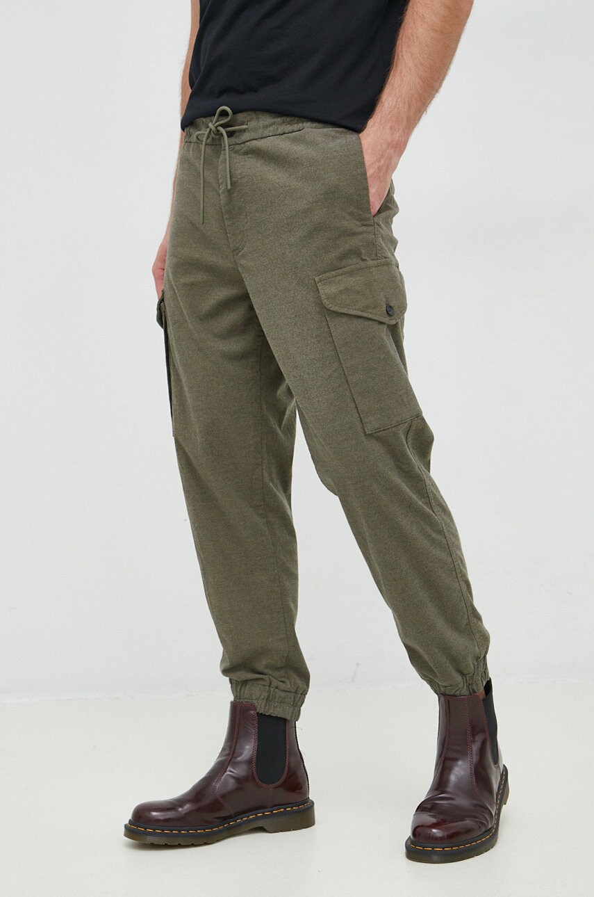 Boss pantaloni barbati, culoarea verde