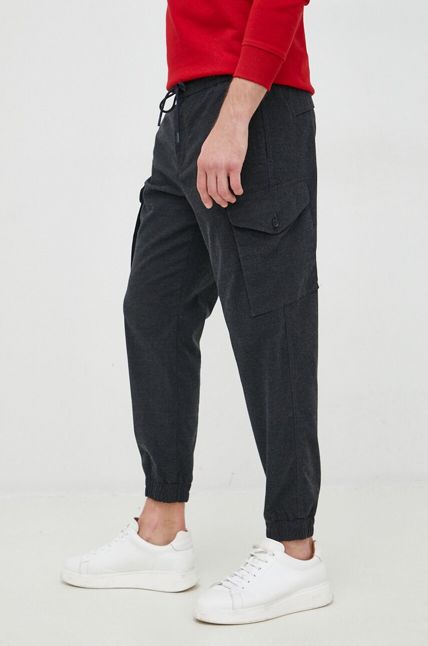 Boss pantaloni barbati, culoarea gri
