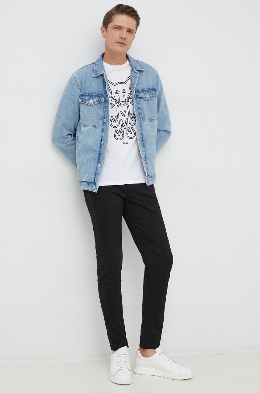 

Брюки BOSS Boss Casual мужские цвет чёрный прямые