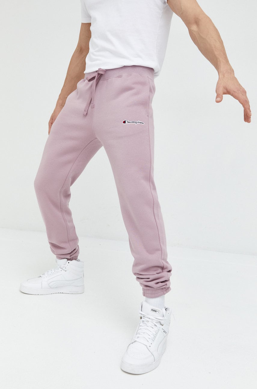 Champion pantaloni de trening barbati, culoarea violet, cu imprimeu