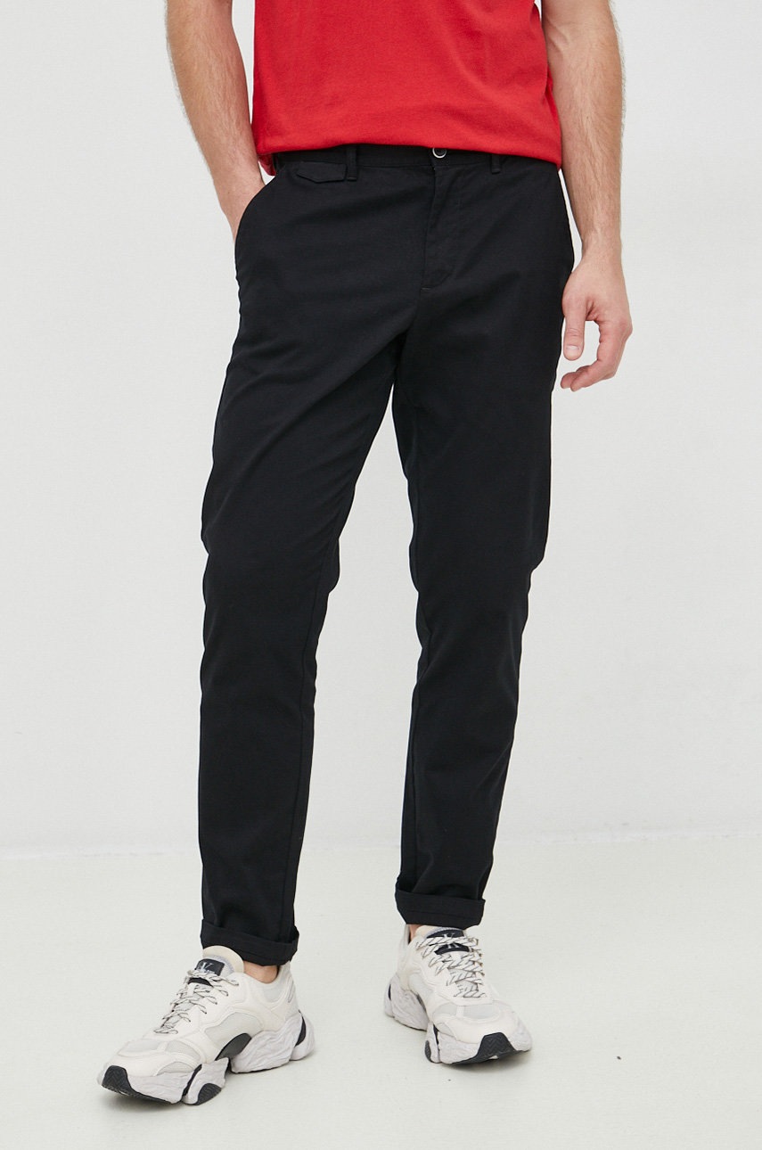 Sisley Pantaloni Barbati, Culoarea Negru, Mulata