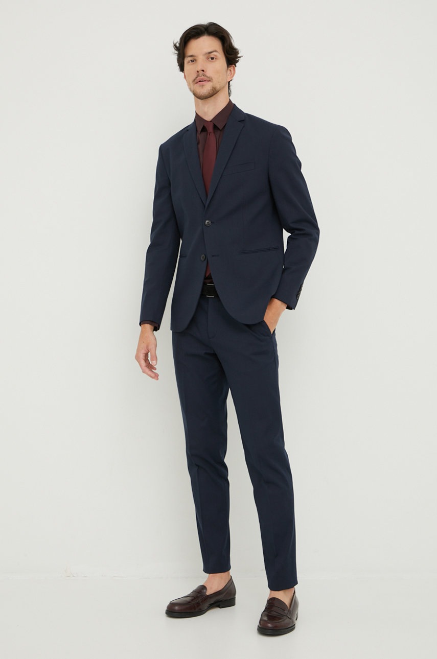 

Штани Sisley чоловічі колір синій фасон chinos