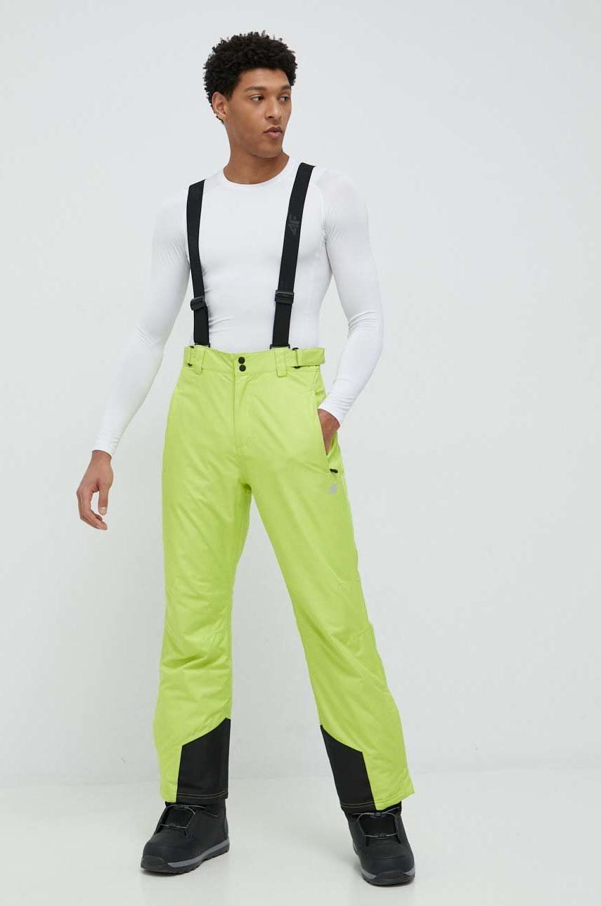 Lyžařské kalhoty 4F zelená barva - zelená -  100 % Polyester
