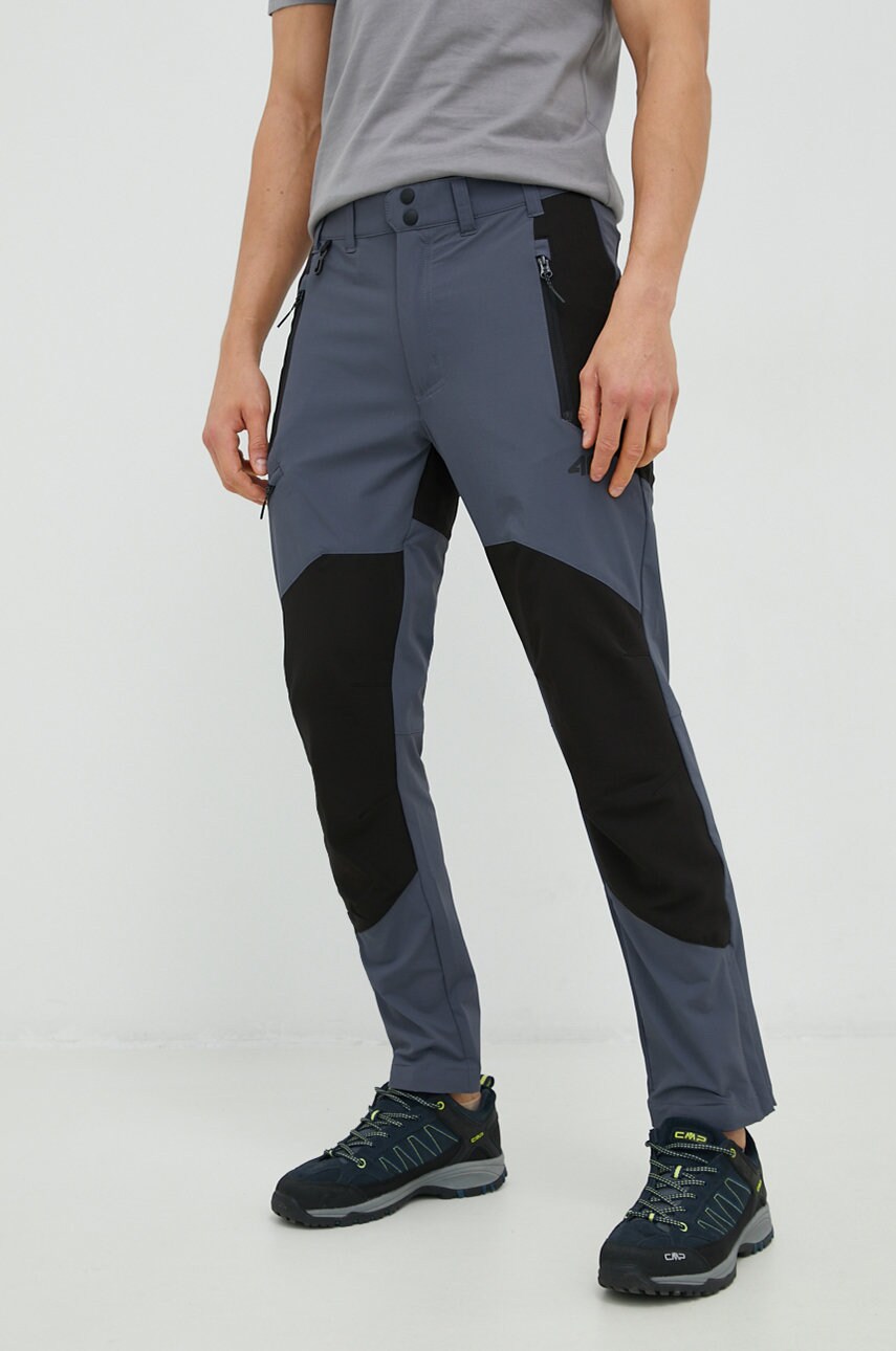 4f pantaloni de exterior barbati, culoarea negru