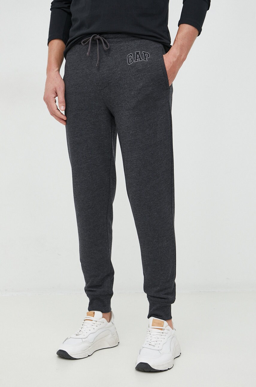 Gap pantaloni de trening barbati, culoarea gri, neted