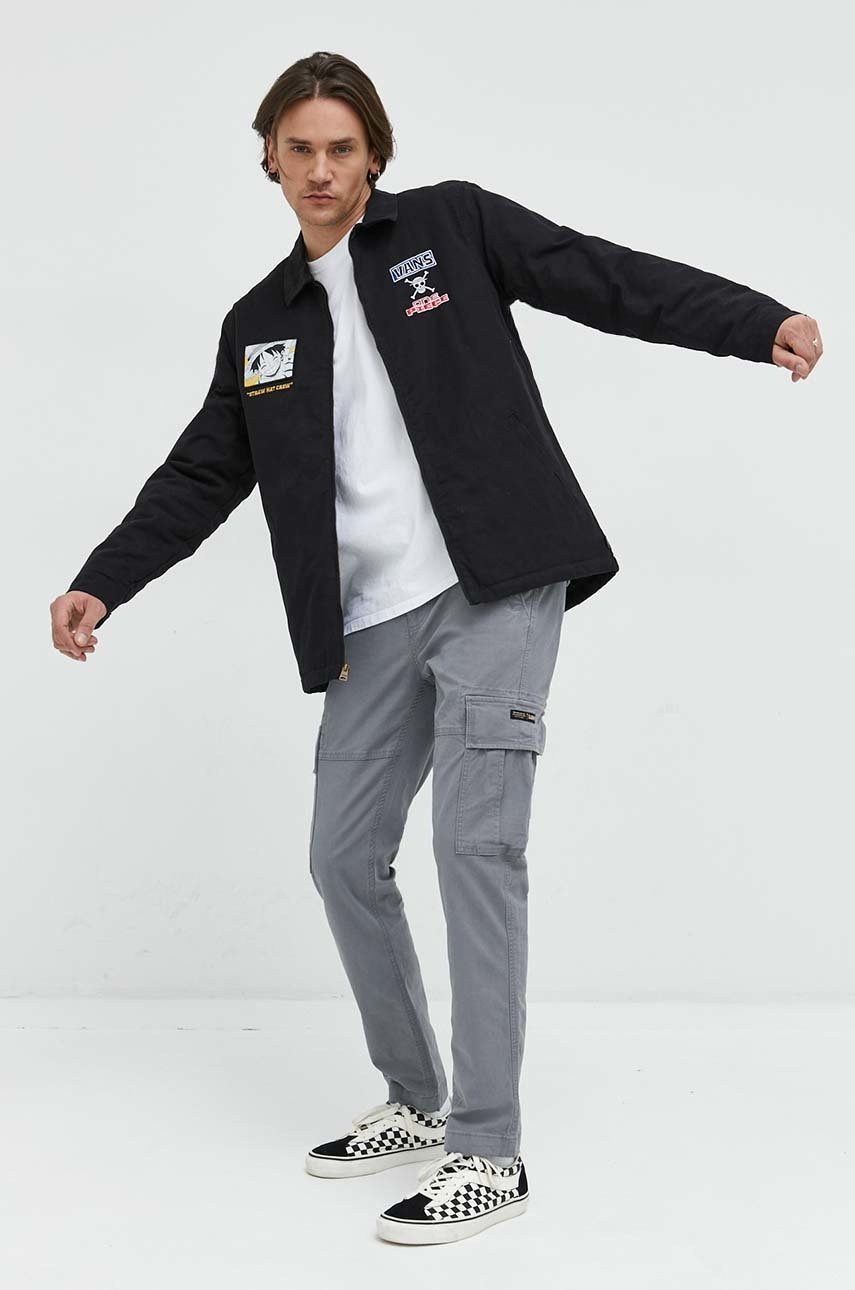 

Панталони Superdry в сиво с кройка тип карго, Сив