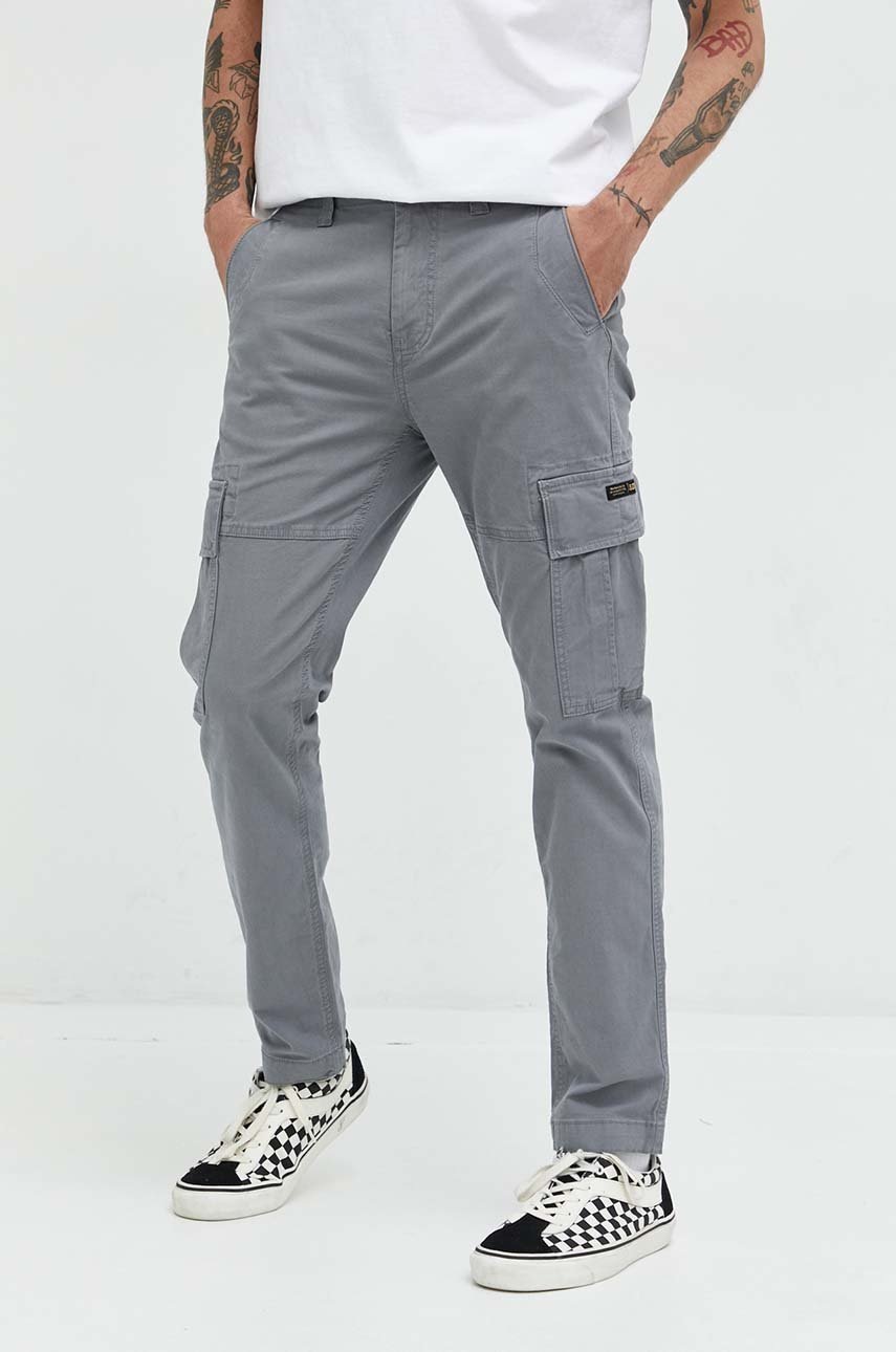 

Штани Superdry чоловічі колір сірий фасон cargo