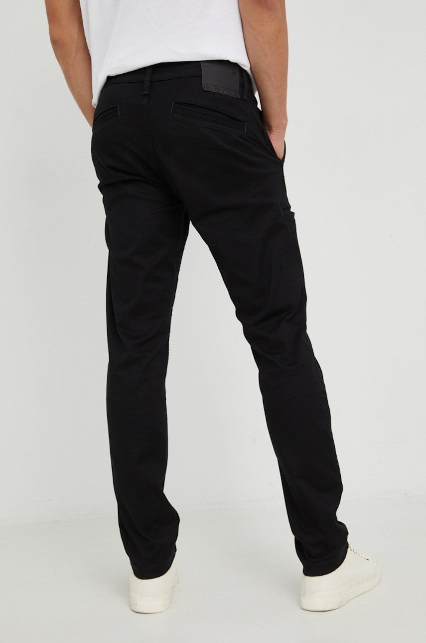 G-Star Raw Pantaloni Barbati, Culoarea Negru, Cu Fason Chinos