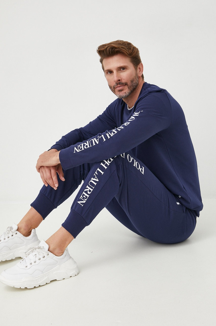 

Спортивные штаны Polo Ralph Lauren мужские цвет синий с принтом