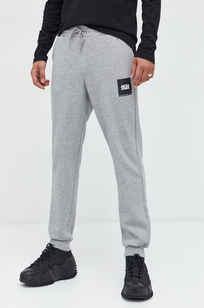 

Спортивные штаны Jack & Jones Jpstgordon мужские цвет серый однотонные