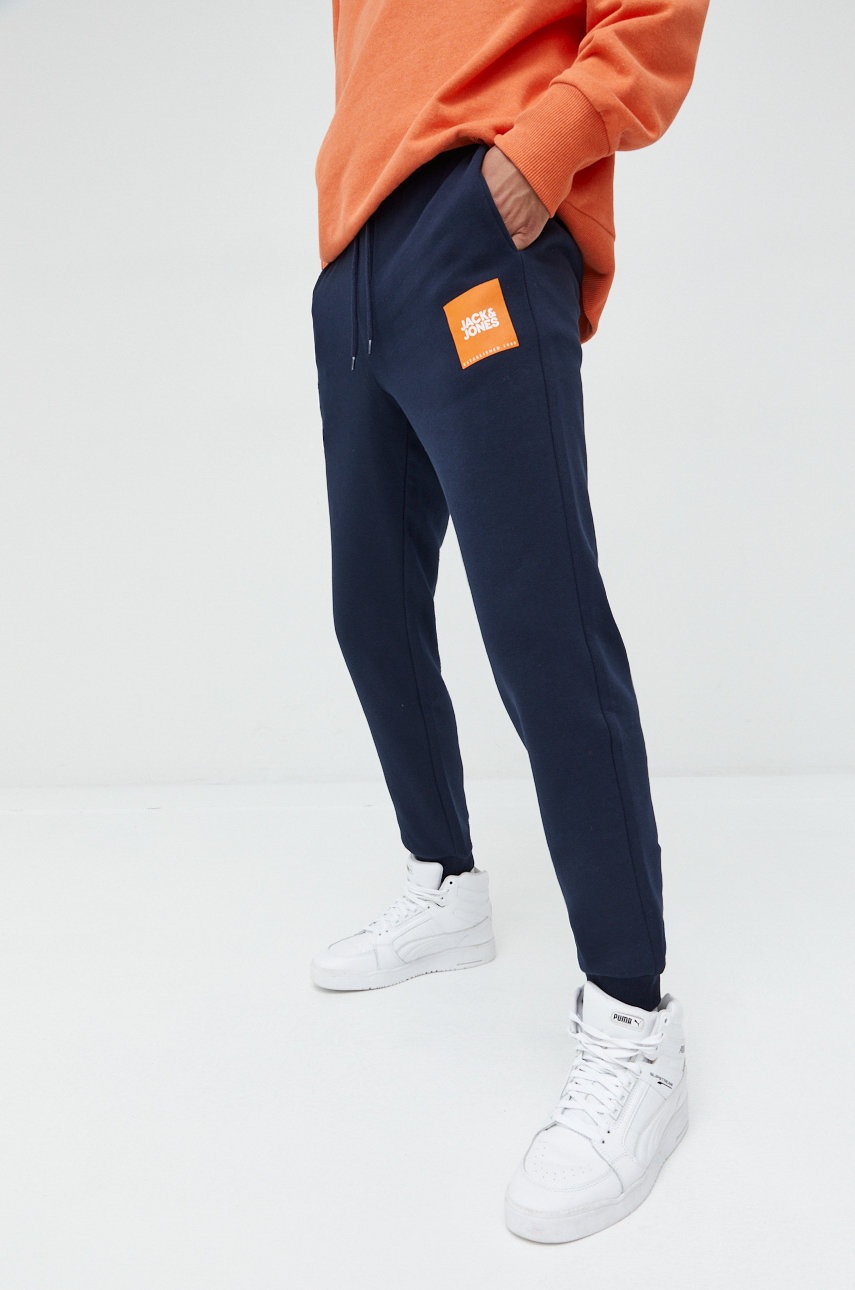 

Спортен панталон Jack & Jones Jpstgordon в тъмносиньо с принт, Тъмносин