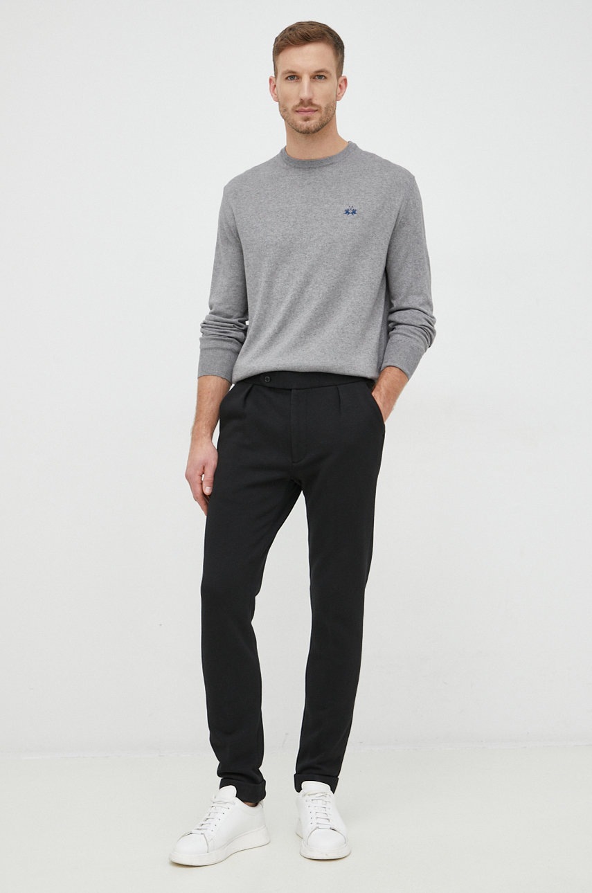 

Брюки Polo Ralph Lauren мужские цвет чёрный облегающее