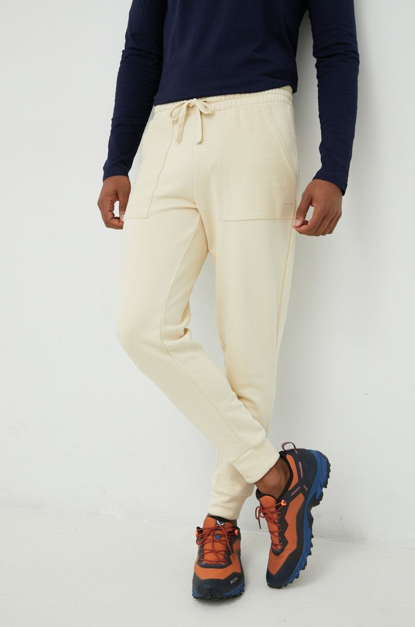 Outhorn spodnie dresowe męskie kolor beżowy gładkie
