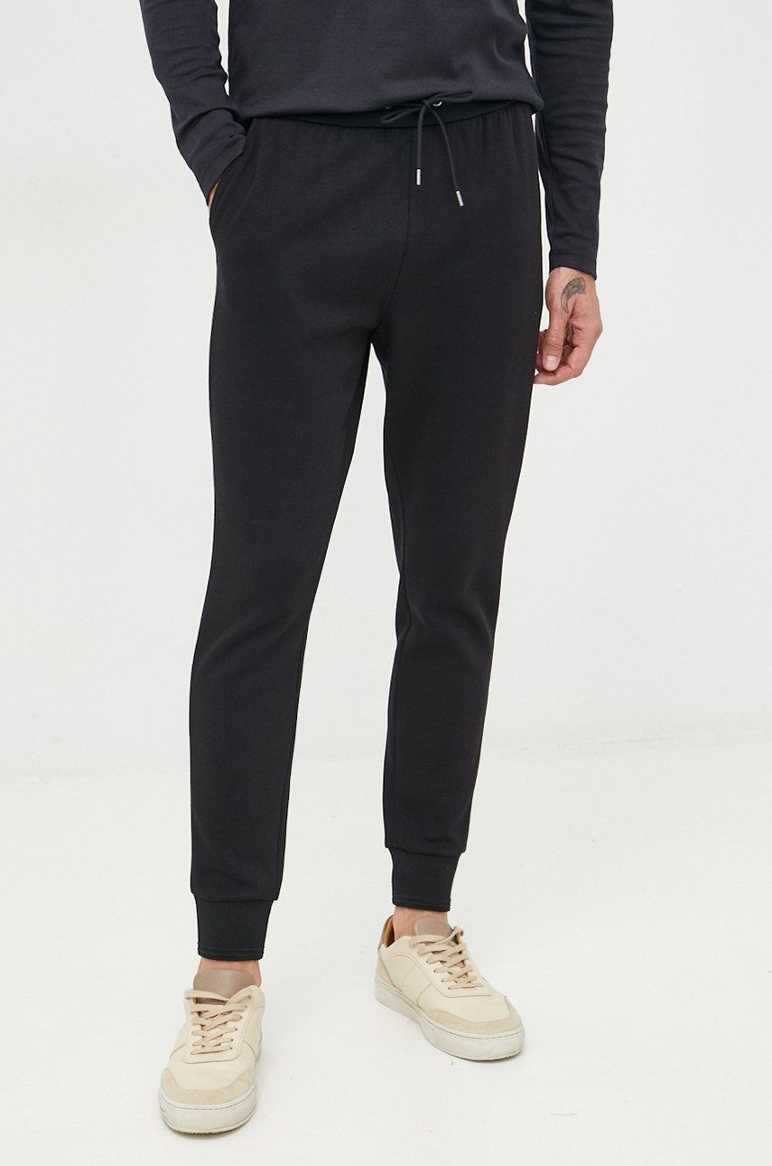 Michael Kors pantaloni barbati, culoarea negru, neted answear.ro