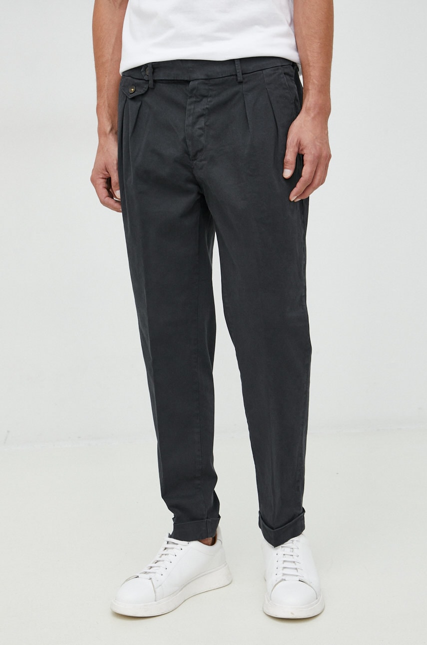 Manuel Ritz pantaloni barbati, culoarea gri, drept