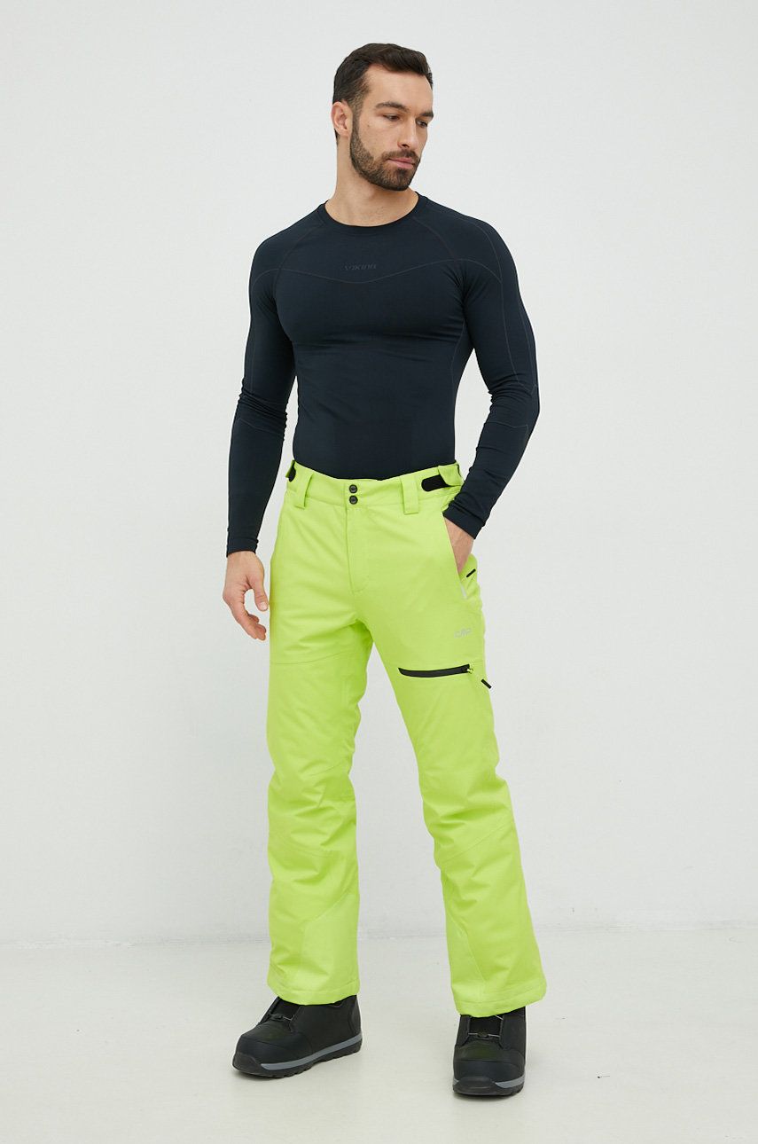 CMP pantaloni de schi culoarea verde
