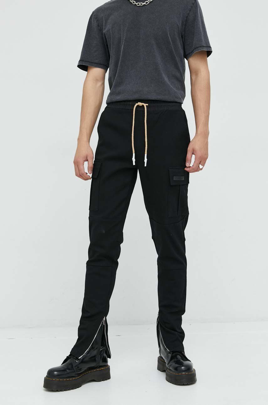 Sixth June pantaloni barbati, culoarea negru, drept answear.ro imagine noua