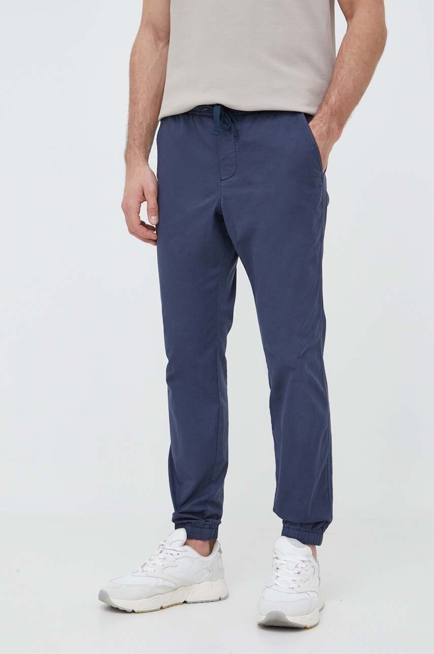 GAP pantaloni barbati, culoarea albastru marin