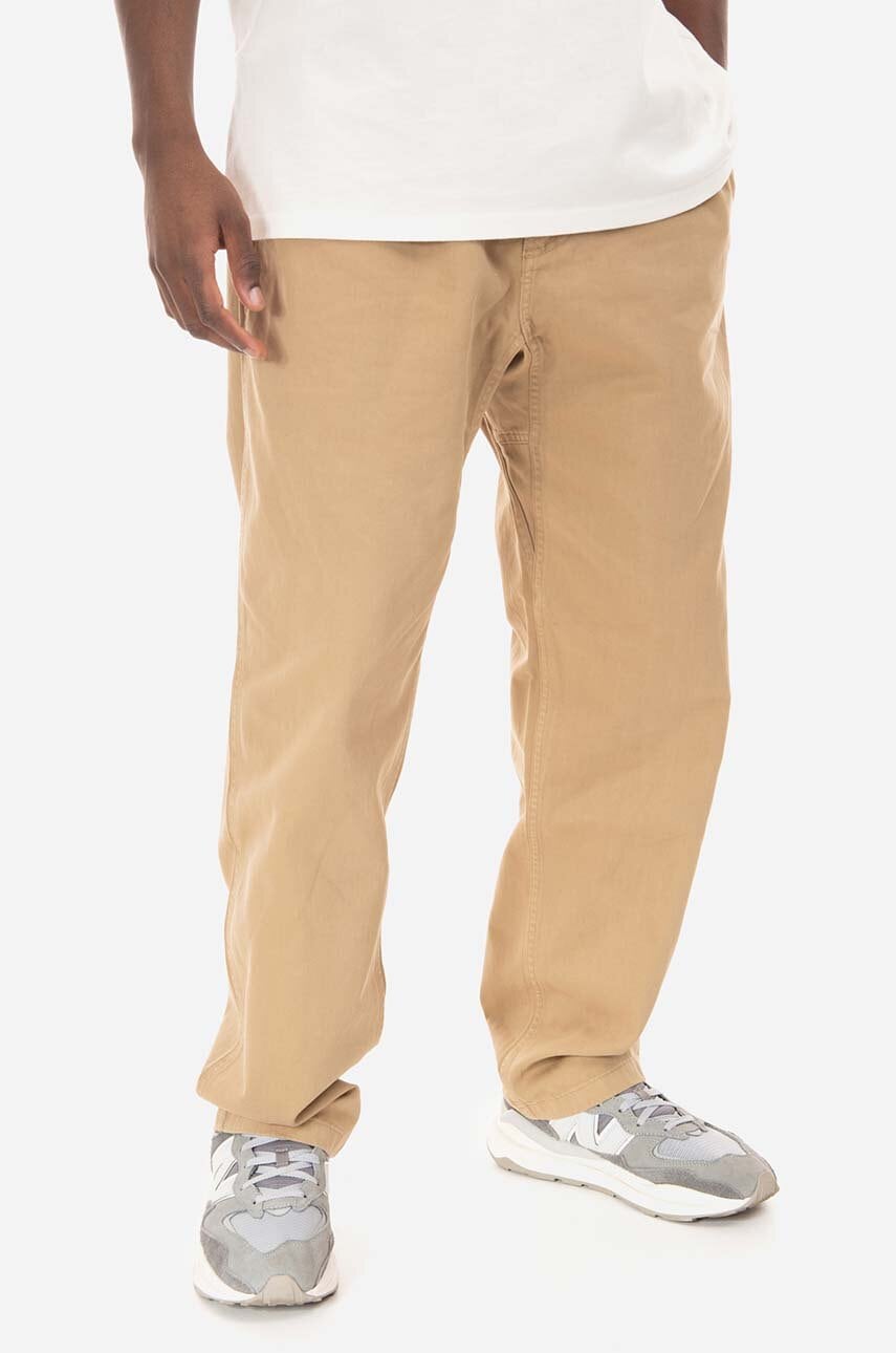 Gramicci pantaloni de bumbac Gramicci Pant culoarea bej, G102.OGT