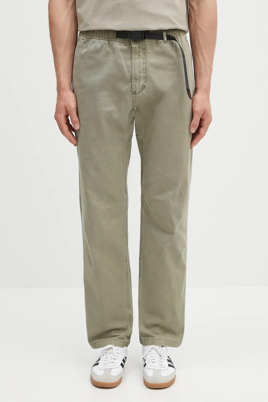 Gramicci pantaloni de bumbac Gramicci Pant culoarea gri, drept
