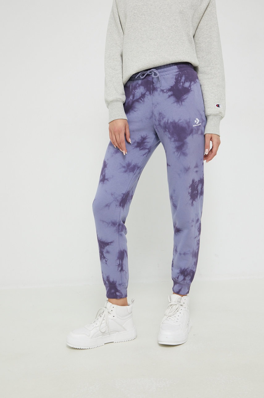 Converse pantaloni de trening unisex, culoarea violet, modelator